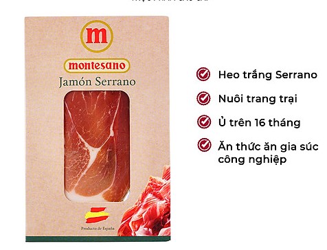 Thịt đùi sau Serrano muối cắt lát